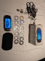 PSP met 15 games te koop aangeboden., Zwart, Ophalen of Verzenden, PSP, Gebruikt