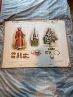 Antieke Prent: Kleding in Bijbelse Tijden, Antiek en Kunst, Antiek | Schoolplaten, Ophalen, Geschiedenis