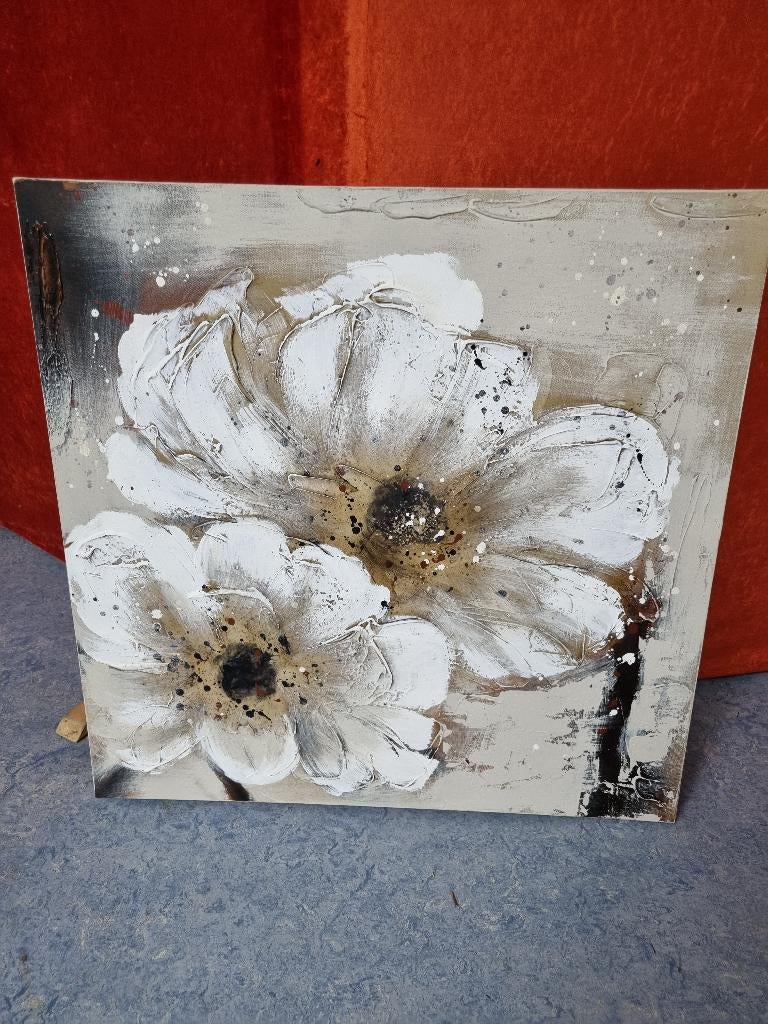 Mooi schilderij met bloemmotief, Huis en Inrichting, Oorspronkelijke maker, Ophalen of Verzenden, Zo goed als nieuw, Schilderij