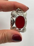 Z691 Prachtige zilveren carneool hanger, Sieraden, Tassen en Uiterlijk, Antieke sieraden, Ophalen of Verzenden, Zilver, Hanger