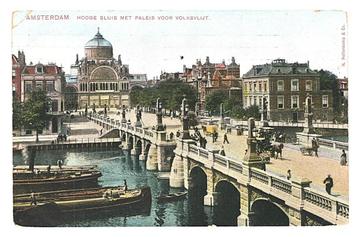 970653 Amsterdam Hooge Sluis 1907 Gelopen met postzegel  beschikbaar voor biedingen
