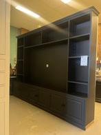 Showmodel tv boekenkast 330cm in het ral 7021, Met deur(en), 200 cm of meer, Landelijk/strak, Ophalen of Verzenden