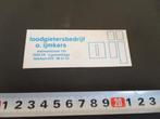 sticker 's-gravenhage loodgieter o ijmkers walnootstraat, Verzamelen, Stickers, Ophalen, Zo goed als nieuw