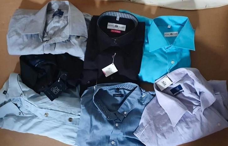 7 Merk Overhemden. Nieuw. Royal Class, Melka, J. Cabot., Kleding | Heren, Overhemden, Nieuw, Blauw, Ophalen of Verzenden