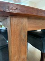 Teak Houten Eettafel - Robuust & Stijlvol 2.20x1.00, Huis en Inrichting, Tafels | Eettafels, Ophalen, Gebruikt, 100 tot 150 cm
