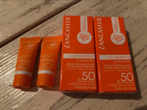 2 testers Sun Sensitive Luminous Tan factor 50 LANCASTER, Sieraden, Tassen en Uiterlijk, Uiterlijk | Gezichtsverzorging, Nieuw