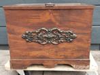 Sierlijke antieke - vintage  eiken brandkast/kist ca. 1900, Ophalen