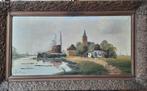 Schilderij prachtig dorpsgezicht., Ophalen of Verzenden
