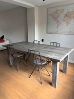 Industriële vurenhouten eettafel, Huis en Inrichting, Tafels | Eettafels, Ophalen, 100 tot 150 cm, 200 cm of meer, Zo goed als nieuw