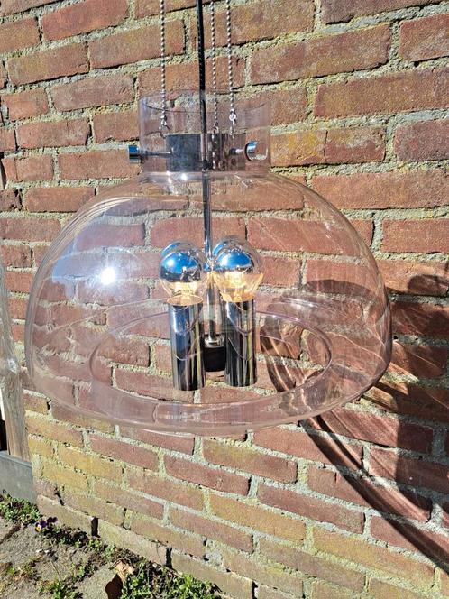 Herbert Proft Glashutte Limburg glazen spaceage hanglamp, Huis en Inrichting, Lampen | Hanglampen, Zo goed als nieuw, Glas, Ophalen of Verzenden