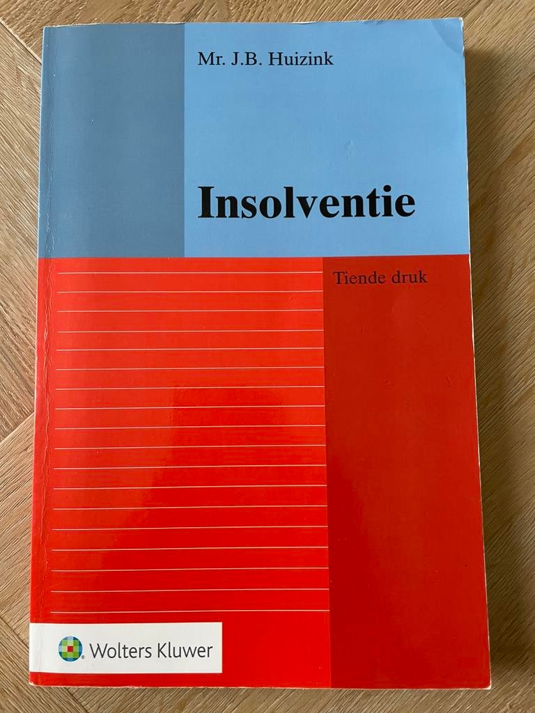 J.B. Huizink - Insolventie, Ophalen of Verzenden, Zo goed als nieuw, J.B. Huizink, Sociale wetenschap