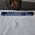Emaille Reclamebord A.v.d. Weert & Zn. Zeist, Antiek en Kunst, Ophalen