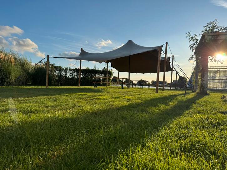 Stretchtent 6x10 te huur, Tuin en Terras, Partytenten, Nieuw, 8 meter of meer, 6 meter of meer, Ophalen