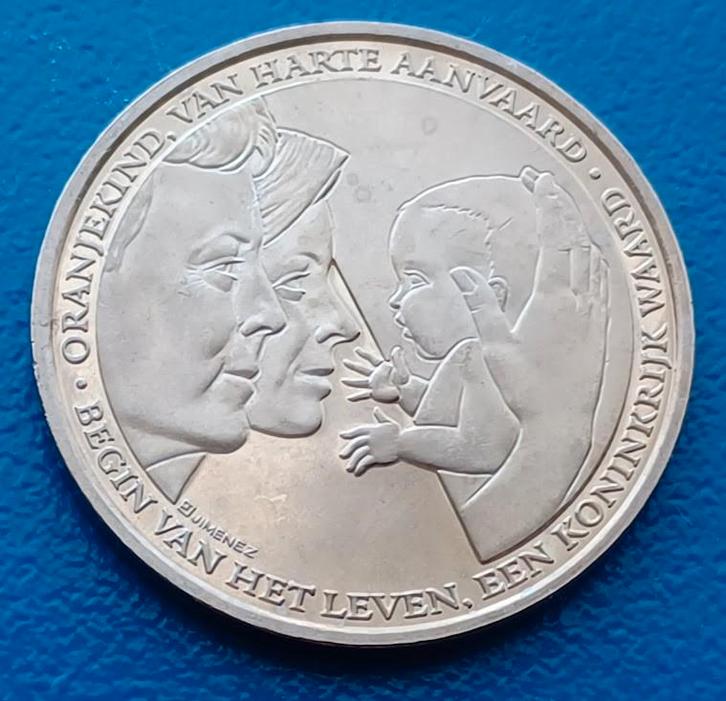 Geboortepenning Prinses Catharina Amalia - 200, Postzegels en Munten, Penningen en Medailles, Overige materialen, Nederland, Verzenden