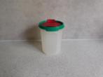 Tupperware Ruimtespaarder Rond  440 ml. Rood Groen Strooi, Ophalen of Verzenden, Zo goed als nieuw, Rood, Bus of Trommel