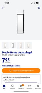 Zwarte deur spiegel, Huis en Inrichting, Badkamer | Badkamermeubels, Ophalen, Overige typen, 50 tot 100 cm, Zo goed als nieuw