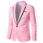 Heren roze blazer mannen colbert jasje zakelijk nette, Kleding | Heren, Kostuums en Colberts, Verzenden, Nieuw, Overige maten