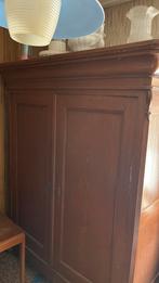 Oude Houten Kledingkast - Charmant & Karaktervol, Ophalen, Gebruikt, 100 tot 150 cm, 150 tot 200 cm