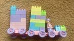 Kleine bouwblokjes pastel met wagonnetjes, Ophalen of Verzenden, Zo goed als nieuw
