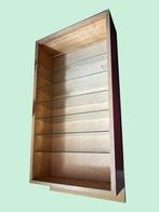 Handgemaakte wandkast hout en glas, Ophalen, Zo goed als nieuw, Minder dan 150 cm, 150 tot 200 cm