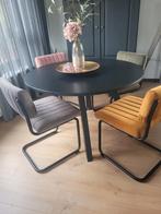 Ronde eettafel, Huis en Inrichting, Barkrukken, 4 krukken, Ophalen, Zo goed als nieuw, 90 cm of meer