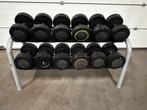 Technogym Dumbells 30kg t/m 42kg + Opbergrek, Ophalen, Gebruikt, Dumbbell