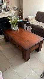Salon tafel van kersenhout met lades en bijzettafel, Ophalen, 100 tot 150 cm, 50 tot 100 cm, Zo goed als nieuw