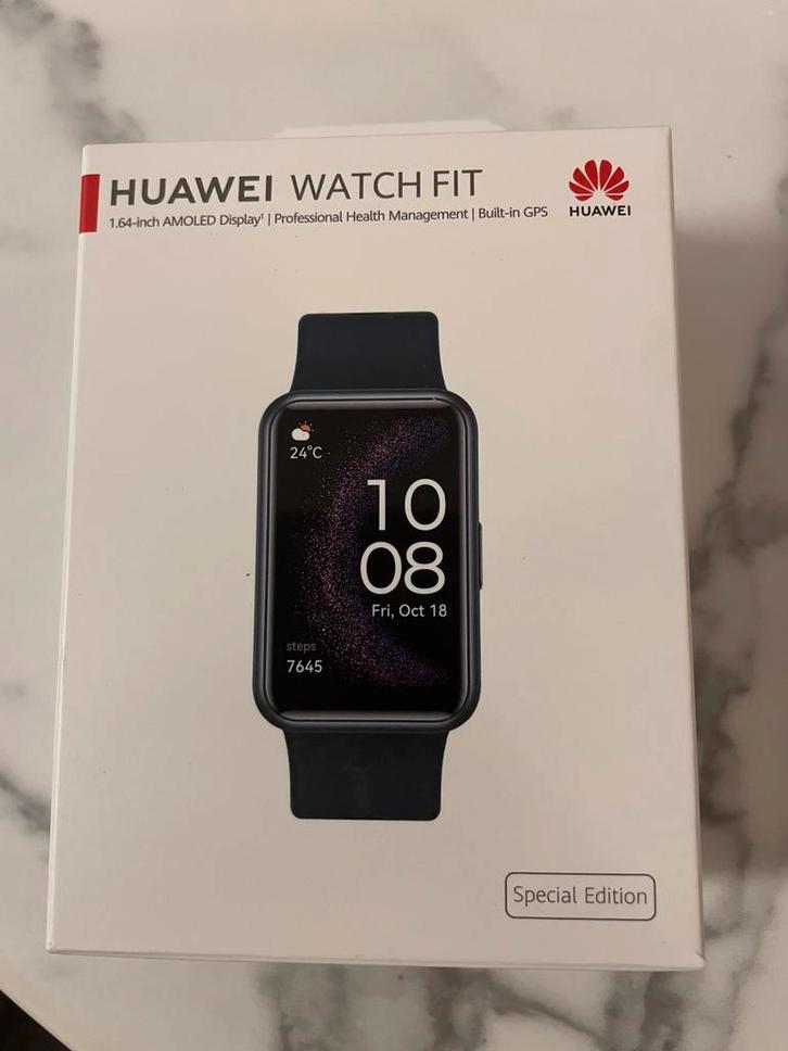 Huawei Watch Fit Special Edition - Zwart - Nieuw, Sieraden, Tassen en Uiterlijk, Smartwatches, Nieuw, Android, Zwart, Hartslag
