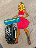 Continental oude reclame pin-up !, Verzamelen, Merken en Reclamevoorwerpen, Reclamebord, Gebruikt, Ophalen of Verzenden