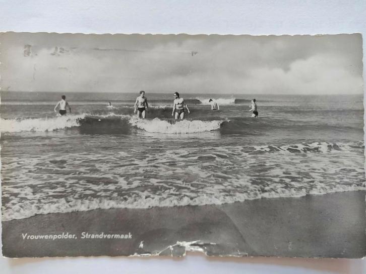 J2109 Vrouwenpolder Mannen, Verzamelen, Ansichtkaarten | Nederland, Noord-Holland, 1920 tot 1940, Ophalen of Verzenden