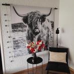 Groot wanddoek Schotse hooglander 148x148, Huis en Inrichting, Zo goed als nieuw, Ophalen