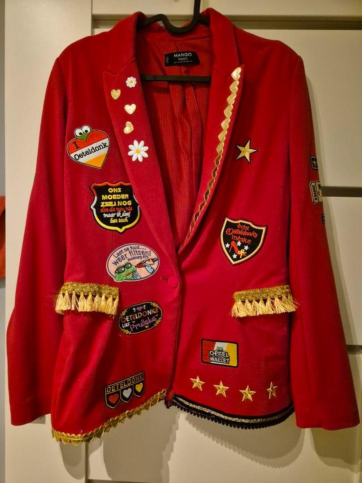 Carnaval jasje oeteldonk jas, Kleding | Dames, Carnavalskleding en Feestkleding, Zo goed als nieuw, Carnaval, Maat 38/40 (M), Ophalen of Verzenden