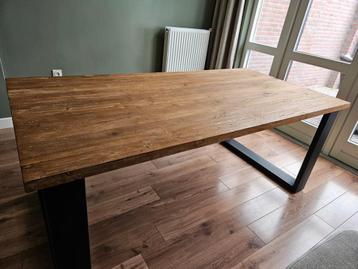 Teak hout mix rough eettafel. “Romaro” 190 x 95 beschikbaar voor biedingen