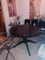 Ikea rond/ovaal uitschuifbaar tafel Zwart izgs, Huis en Inrichting, Tafels | Eettafels, Ophalen, 100 tot 150 cm, Zo goed als nieuw