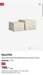 Salontafel travertijn look, Ophalen, Overige materialen, 50 tot 100 cm, Vierkant