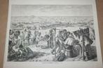 Antieke gravure - Diamantgravers in Zuid-Afrika - Ca 1875 !!, Ophalen of Verzenden