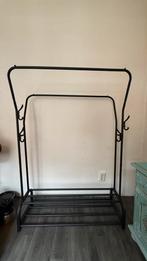 Qualihome Kledingrek Met Schoenenrek - Zwart 33x110x150 Cm, Ophalen, Zo goed als nieuw