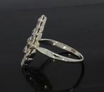 Diamanten 14k gouden prinsessen ring handgemaakt dames, Ophalen of Verzenden, Goud, Ring, Met edelsteen