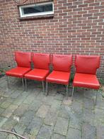 4 'Design on Stock' stoelen - Gerard van den Berg, Ophalen, Zo goed als nieuw, Rood, Leer