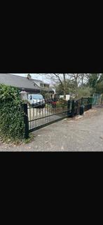 Schuifpoort met sierhekwerk, Tuin en Terras, Ophalen, Zo goed als nieuw, IJzer, Sierhekwerk