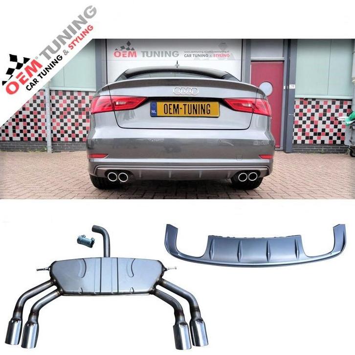 S3 DIFFUSER + S3 UITLAAT AUDI A3 8V SEDAN 12-15 NON S-LINE, Auto diversen, Tuning en Styling, Ophalen of Verzenden