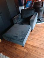 stoel met poef / Relax fauteuil, Ophalen, Gebruikt, Eenpersoons, 75 tot 100 cm