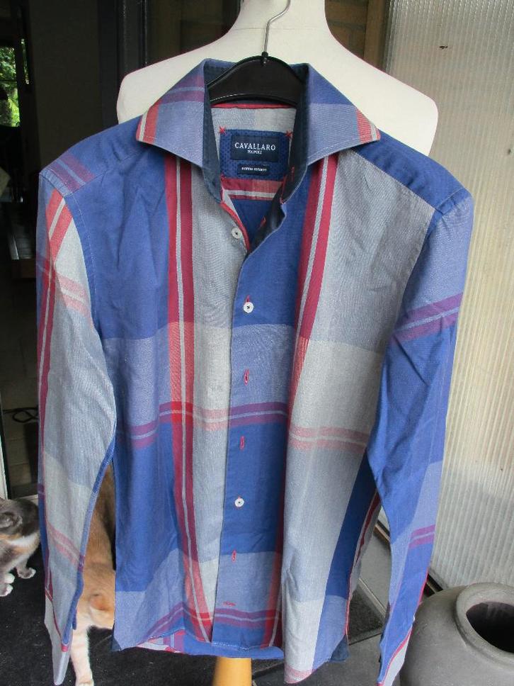 Cavallaro Napoli, size 37, Kleding | Heren, Overhemden, Zo goed als nieuw, Halswijdte 38 (S) of kleiner, Overige kleuren, Verzenden