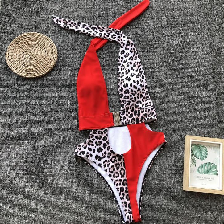 Rood luipaard badpak monokini sexy high waist dames vrouwen, Kleding | Dames, Badmode en Zwemkleding, Nieuw, Badpak, Rood, Verzenden
