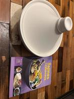 Tajine pan met kookboek, Huis en Inrichting, Keuken | Potten en Pannen, Ophalen of Verzenden, Zo goed als nieuw, Rvs