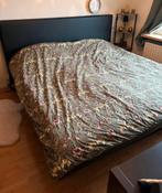 Waterbed 200x200 skyleren bedombouw met hoofdbord, Ophalen, Gebruikt, Tweepersoons, Zwart skyleer