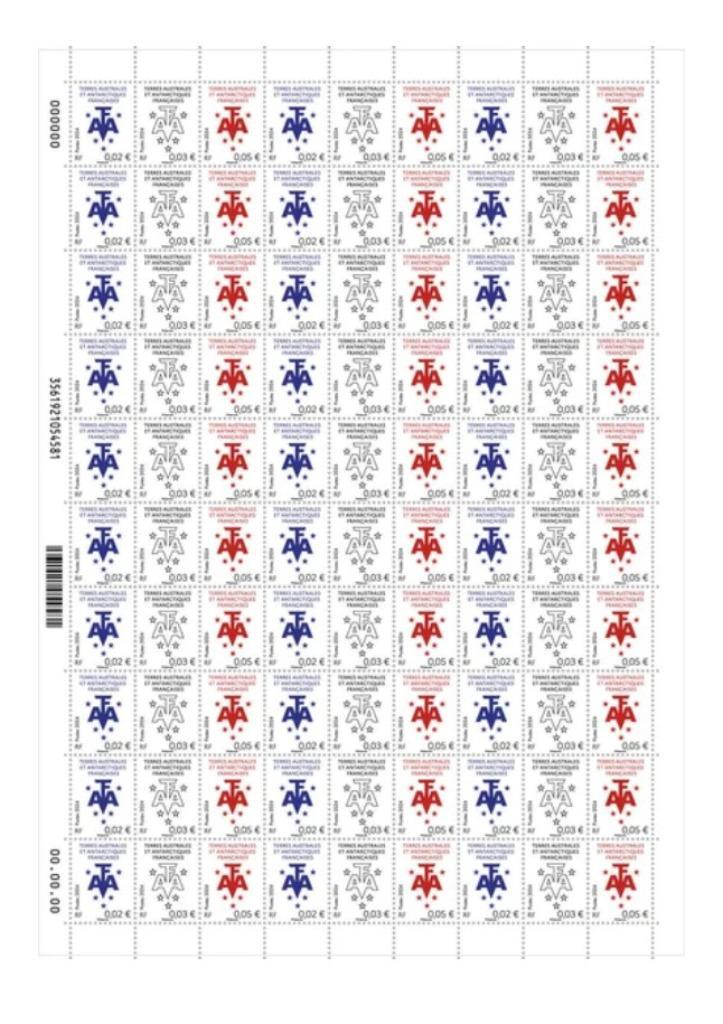 Jaar 2024 TAAF Feuille de 90 timbres TAAF - Petites valeurs, Postzegels en Munten, Postzegels | Europa | Frankrijk, Postfris, Ophalen of Verzenden