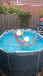 Bestway powersteel  zgan incl. grotere pomp en verwarming, Ophalen, 200 tot 300 cm, 80 tot 120 cm, Zo goed als nieuw