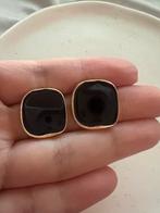 Black Enamel Drip Square Stud Earrings, Sieraden, Tassen en Uiterlijk, Oorbellen, Nieuw, Ophalen of Verzenden