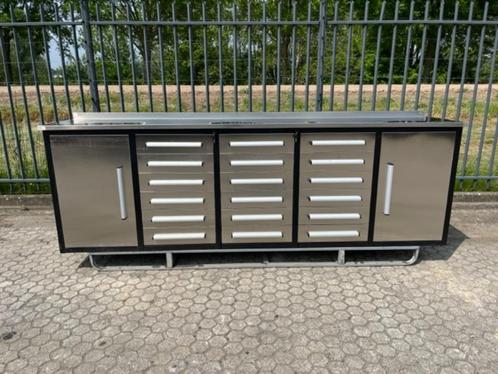 Werkbank RVS l | Gereedschapswand Professioneel, Doe-het-zelf en Verbouw, Werkbanken, Nieuw, 170 cm of meer, Ophalen of Verzenden